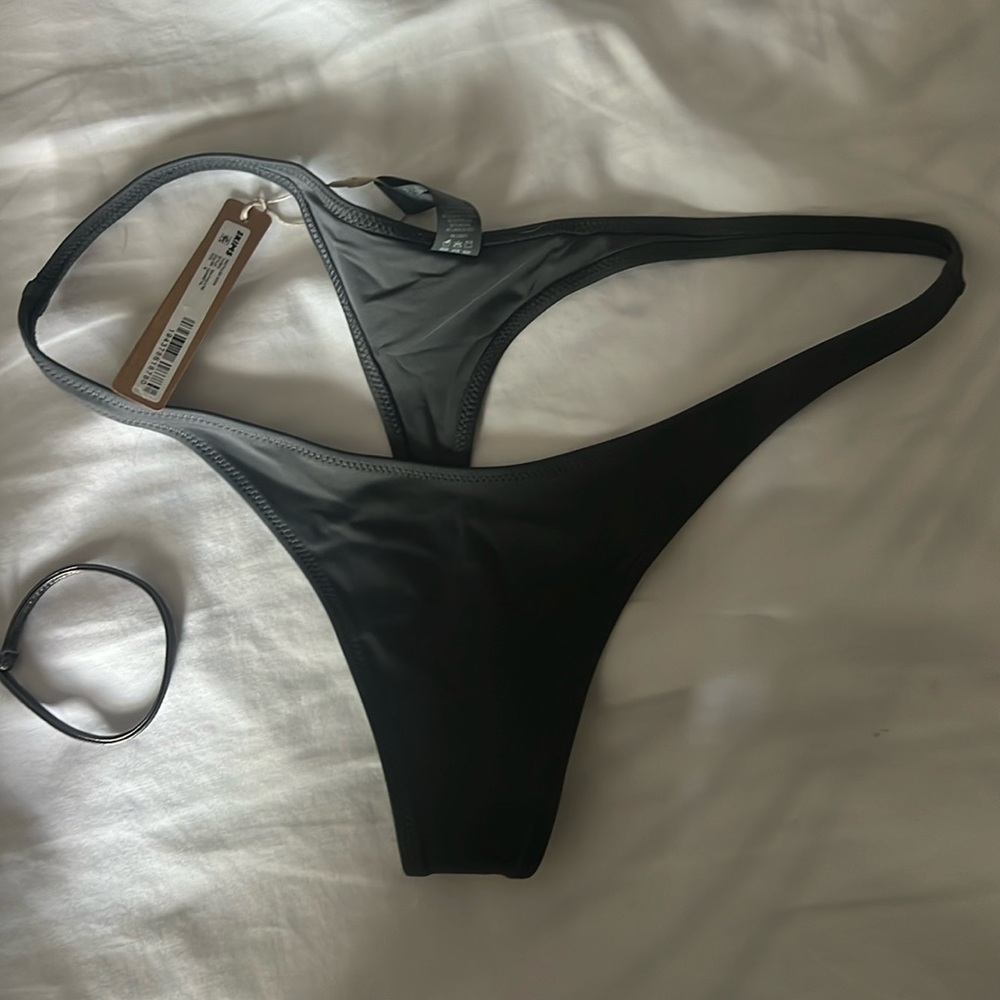 SKIM thong bikini bottom gunmetal